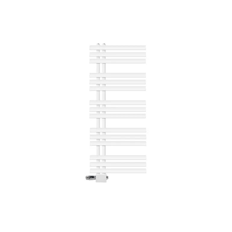 Badheizkörper Mittelanschluss 500x1200 mm Weiß mit Universal Thermostatventil LuxeBath
