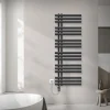Badheizkörper Mittelanschluss 500x1400 mm Anthrazit mit Heizstab 1200W LuxeBath