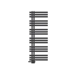 Badheizkörper Mittelanschluss 500x1400 mm Anthrazit mit Universale Anschlussgarnitur LuxeBath