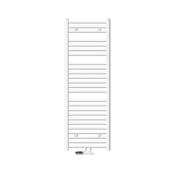Badheizkörper Mittelanschluss 500x1500 mm Weiß gerade mit Wand Anschlussgarnitur LuxeBath