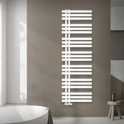 Badheizkörper Mittelanschluss 500x1600 mm Weiß mit Wand Anschlussgarnitur LuxeBath