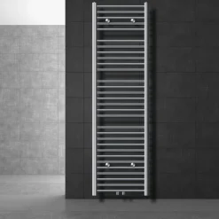 Badheizkörper Mittelanschluss 500x1800 mm Chrome gerade inkl. Montagematerial LuxeBath