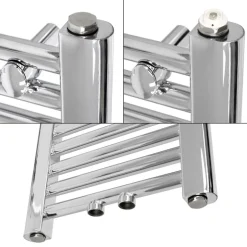 Badheizkörper Mittelanschluss 500x1800 mm Chrome gerade inkl. Montagematerial LuxeBath