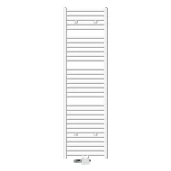 Badheizkörper Mittelanschluss 500x1800 mm Weiß gerade mit Universal Anschlussgarnitur LuxeBath