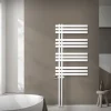 Badheizkörper Mittelanschluss 600x1000 mm Weiß mit Boden Anschlussgarnitur LuxeBath