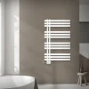 Badheizkörper Mittelanschluss 600x1000 mm Weiß mit Universale Anschlussgarnitur LuxeBath