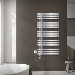 Badheizkörper Mittelanschluss 600x1200 mm Chrom mit Heizstab 1200W LuxeBath