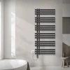 Badheizkörper Mittelanschluss 600x1400 mm Anthrazit mit Heizstab 1200W LuxeBath