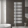 Badheizkörper Mittelanschluss 600x1600 mm Chrome mit Boden Anschlussgarnitur LuxeBath