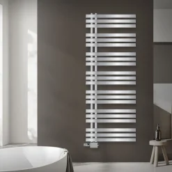 Badheizkörper Mittelanschluss 600x1600 mm Chrome mit Universale Anschlussgarnitur LuxeBath