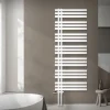Badheizkörper Mittelanschluss 600x1600 mm Weiß mit Boden Anschlussgarnitur LuxeBath