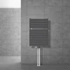 Badheizkörper Mittelanschluss 600x800 mm Anthrazit mit Boden Anschlussgarnitur LuxeBath