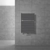 Badheizkörper Mittelanschluss 600x800 mm Anthrazit mit Wand Anschlussgarnitur LuxeBath