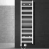 Badheizkörper Sahara mit Heizstab 900W 500x1800 mm Weiß gerade mit Seitenanschluss