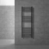 Badheizkörper Sahara 400x1200 mm Anthrazit gerade mit Seitenanschluss LuxeBath