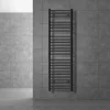 Badheizkörper Sahara 400x1500 mm Anthrazit gerade mit Seitenanschluss LuxeBath
