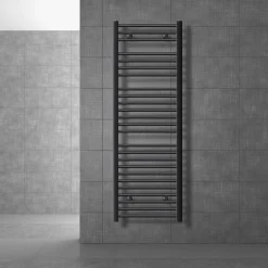Badheizkörper Sahara 500x1500 mm Anthrazit gebogen mit Seitenanschluss LuxeBath