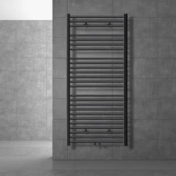 Badheizkörper Sahara 750x1500 mm Anthrazit gebogen mit Mittelanschluss