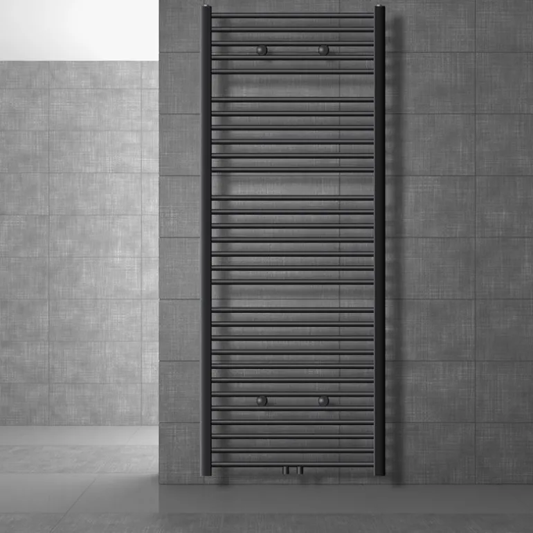 Badheizkörper Sahara 750x1800 mm Anthrazit gerade mit Mittelanschluss