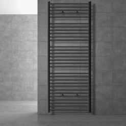 Badheizkörper Sahara 750x1800 mm anthrazit gerade mit Seitenanschluss LuxeBath
