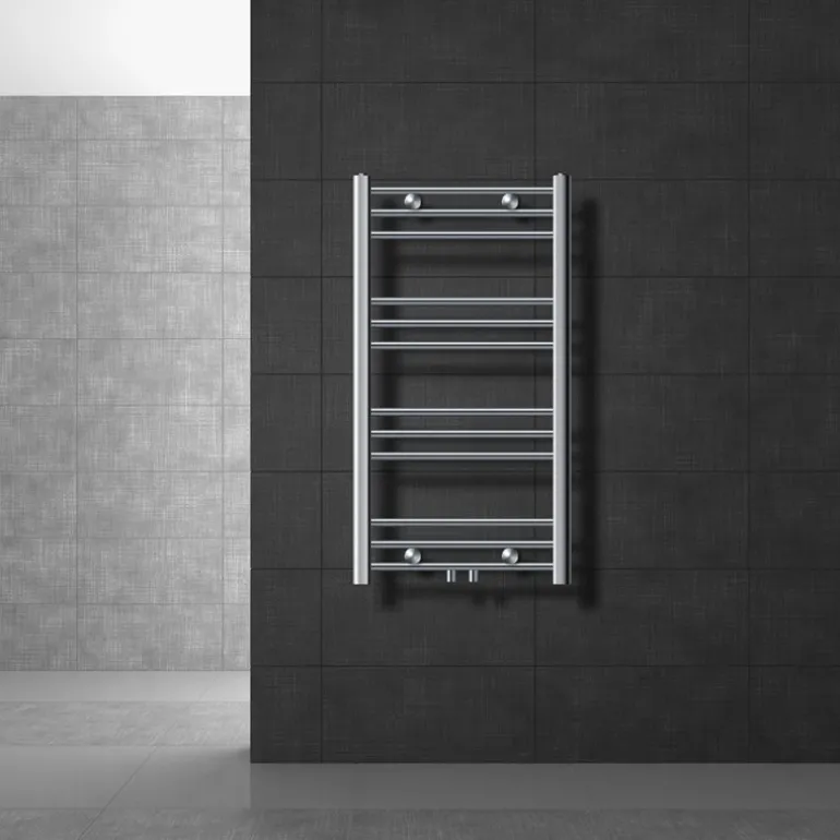 Badheizkörper Sahara 500x800 mm Chrome gebogen mit Mittelanschluss LuxeBath