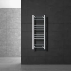 Badheizkörper Sahara 300x800 mm Chrome gerade mit Seitenanschluss