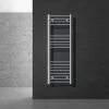 Badheizkörper Sahara 400x1200 mm Chrome gebogen mit Seitenanschluss LuxeBath