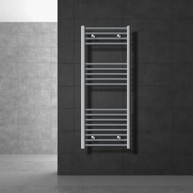 Badheizkörper Sahara 500x1200 mm chrome gebogen mit Seitenanschluss