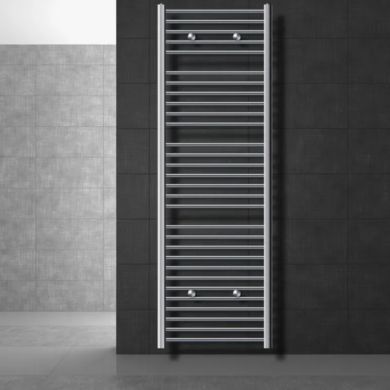 Badheizkörper Sahara 600x1800 mm Chrom gerade mit Seitenanschluss