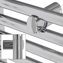 Badheizkörper Sahara 600x1800 mm Chrom gerade mit Seitenanschluss