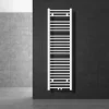 Badheizkörper Sahara 400x1500 mm Weiß gerade mit Mittelanschluss LuxeBath