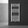 Badheizkörper Sahara 600x1200 mm Weiß gebogen mit Mittelanschluss LuxeBath
