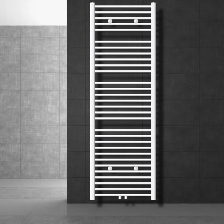 Badheizkörper Sahara 600x1800 mm Weiß gerade mit Mittelanschluss LuxeBath