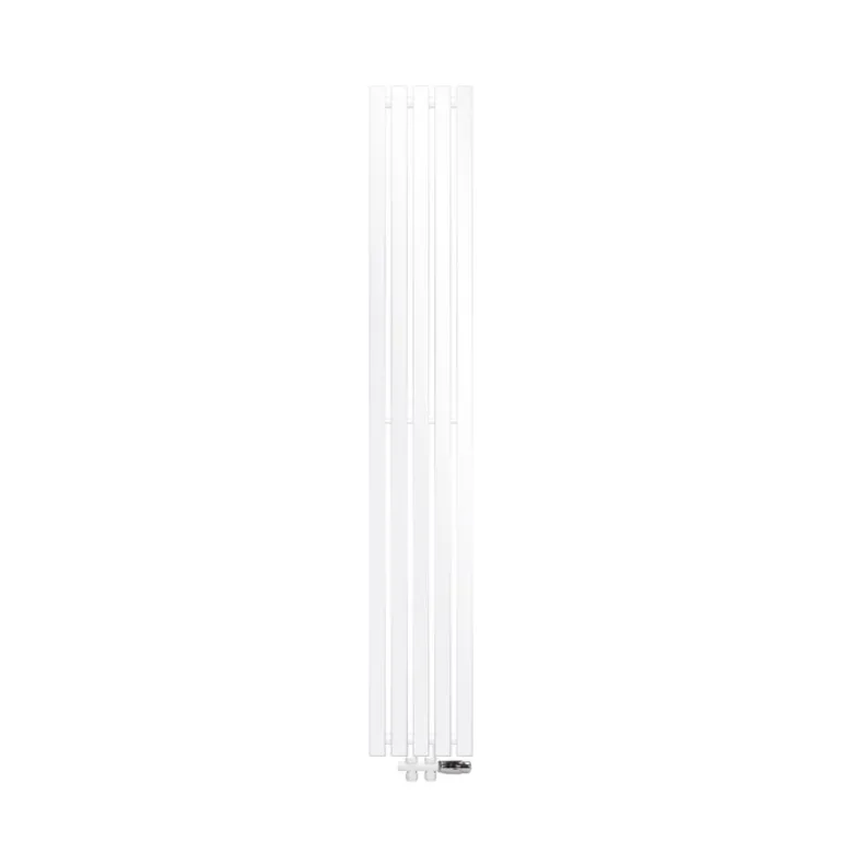 Badheizkörper Stella 260x1800 mm Weiß mit Boden Anschlussgarnitur