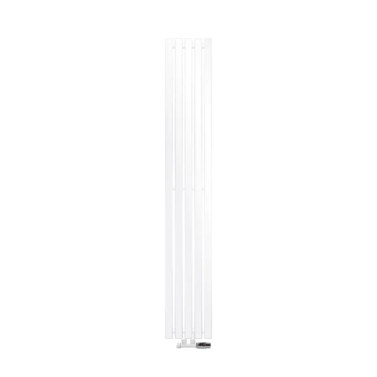 Badheizkörper Stella 260x1800 mm Weiß mit Wand Anschlussgarnitur