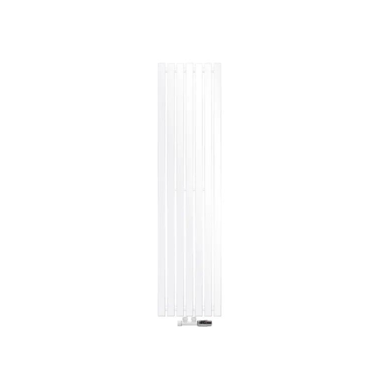Badheizkörper Stella 370x1400 mm Weiß mit Wand Anschlussgarnitur