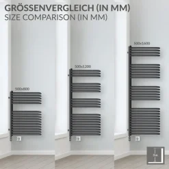 Badheizkörper 500x800 mm Anthrazit ML-Design