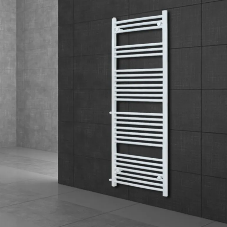 Badheizkörper 500x1600 mm Weiß gerade mit Seitenanschluss LuxeBath