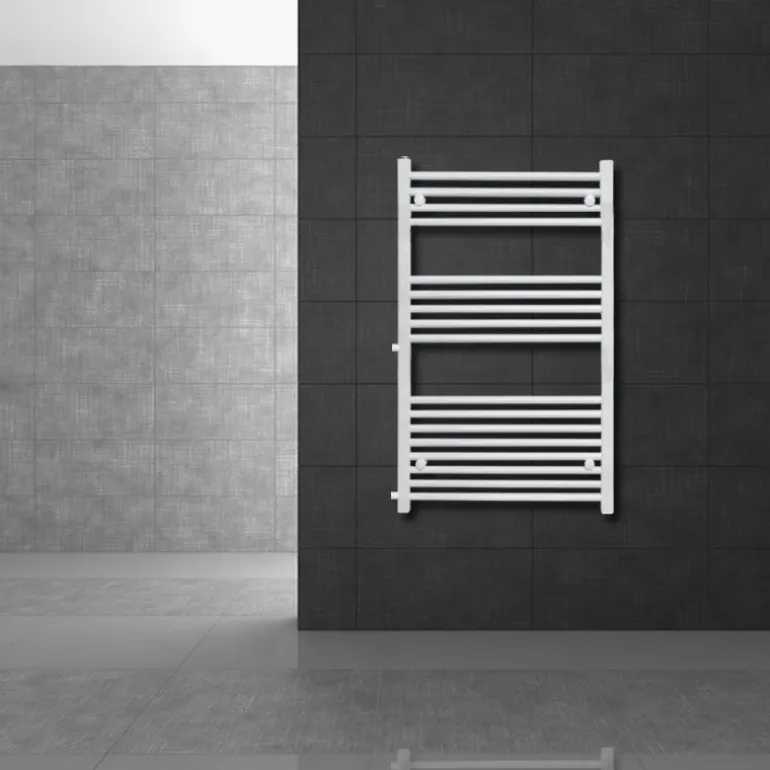Badheizkörper 600x1200 mm Weiß gerade mit Seitenanschluss LuxeBath