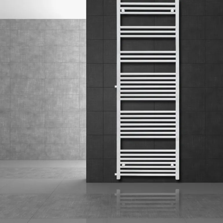 Badheizkörper 600x1800 mm Weiß gerade mit Seitenanschluss LuxeBath