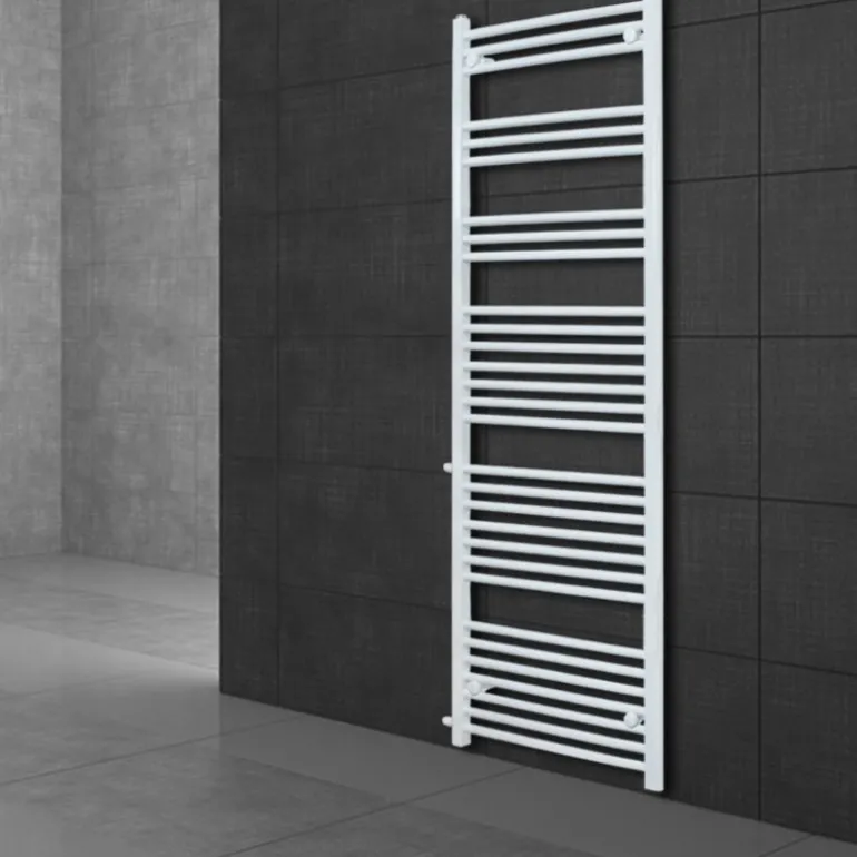 Badheizkörper 600x1800 mm Weiß gerade mit Seitenanschluss LuxeBath