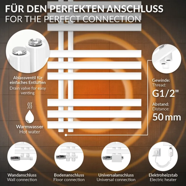 Badheizkörper 600x1000 mm Weiß LuxeBath