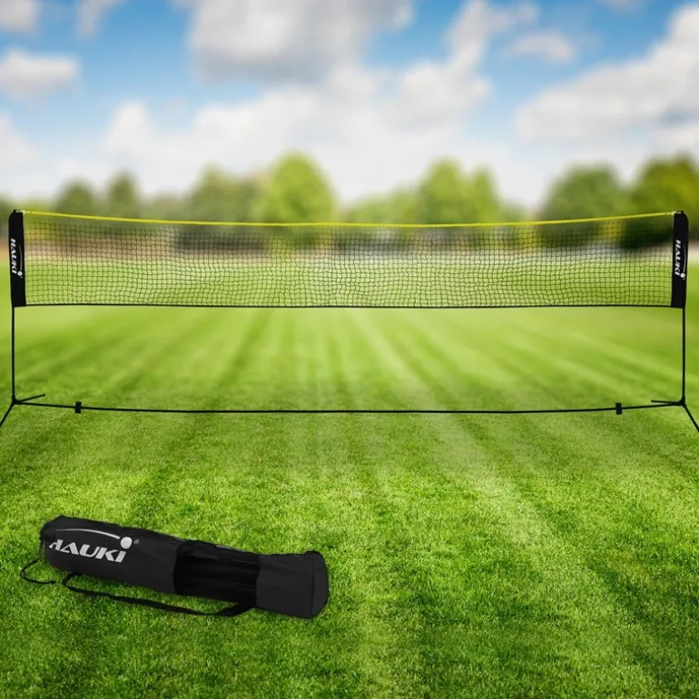 Badminton Netz inkl. 3 Federbällen 500x103x155 cm Schwarz aus Polyethylen