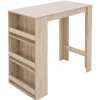 Bartisch mit 3-stufigem Regal 117x106x57 cm Sonoma-Eiche aus Holz ML-Design
