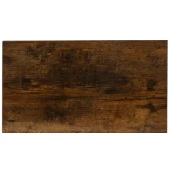 Beistelltisch C-Form 45x25x64 cm Schwarz/Braun aus Holz mit Metallgestell ML-Design