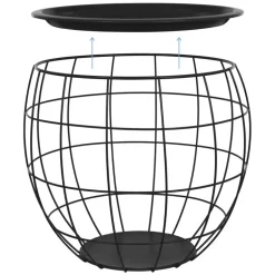 Beistelltisch 3er Set Schwarz aus Metall ML-Design