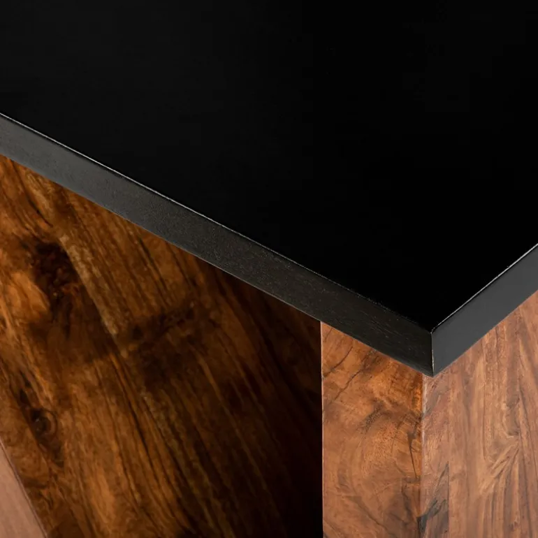 Beistelltisch N-Form 45x30x60 cm Braun aus Akazienholz WOMO-Design