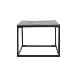 Beistelltisch 60x60 cm Grau, Unikat, handgefertigt aus Mangoholz WOMO-Design