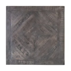 Beistelltisch 60x60 cm Grau, Unikat, handgefertigt aus Mangoholz WOMO-Design