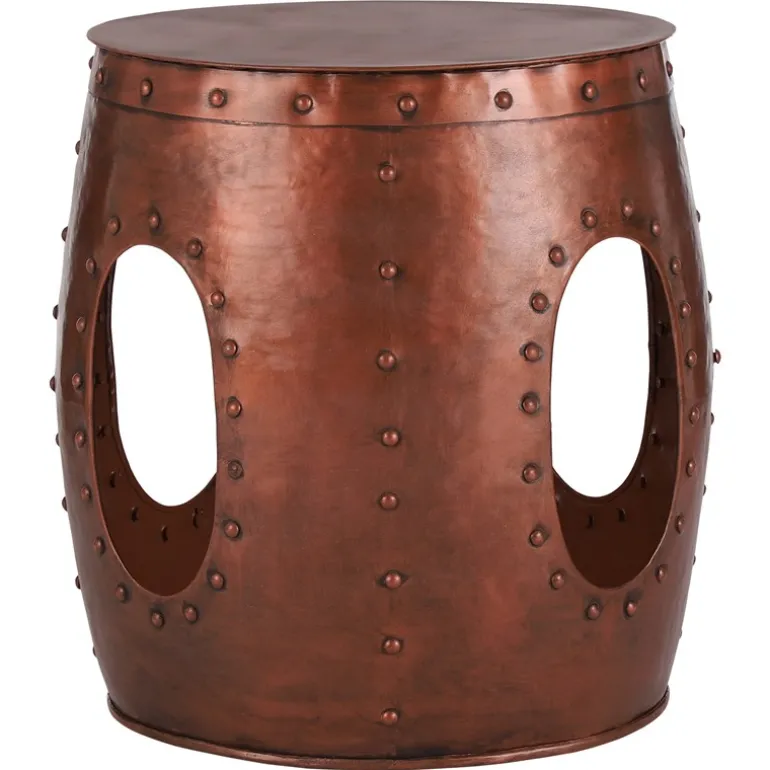 Beistelltisch Ø 38x45 cm Kupfer aus Metall WOMO-Design